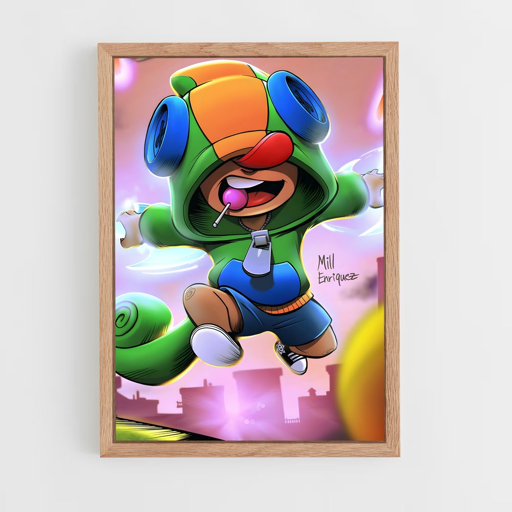 Poster Leon en Course – affiche Brawl Star (vue 4)